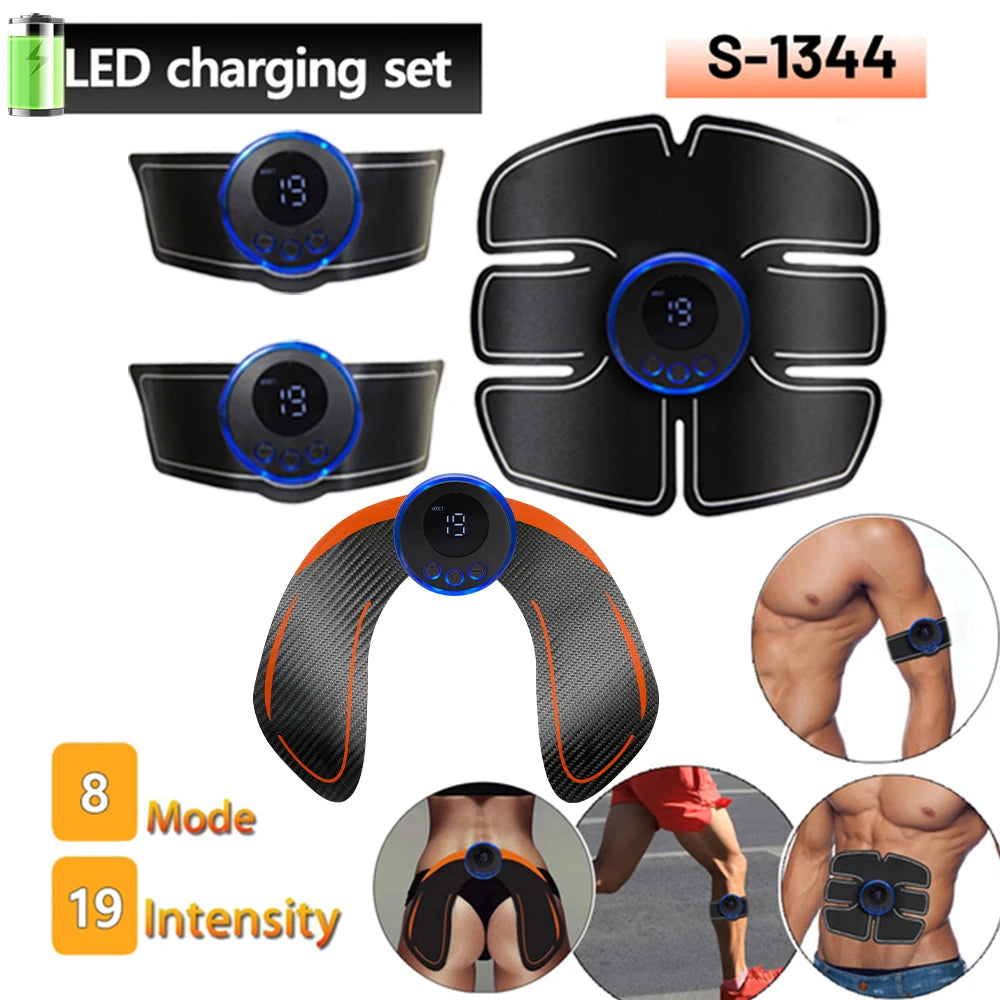 EMS Muskelstimulator – Bauch- & Po-Trainer zur Gewichtsreduktion, Körperformung, Massage & Schmerzlinderung