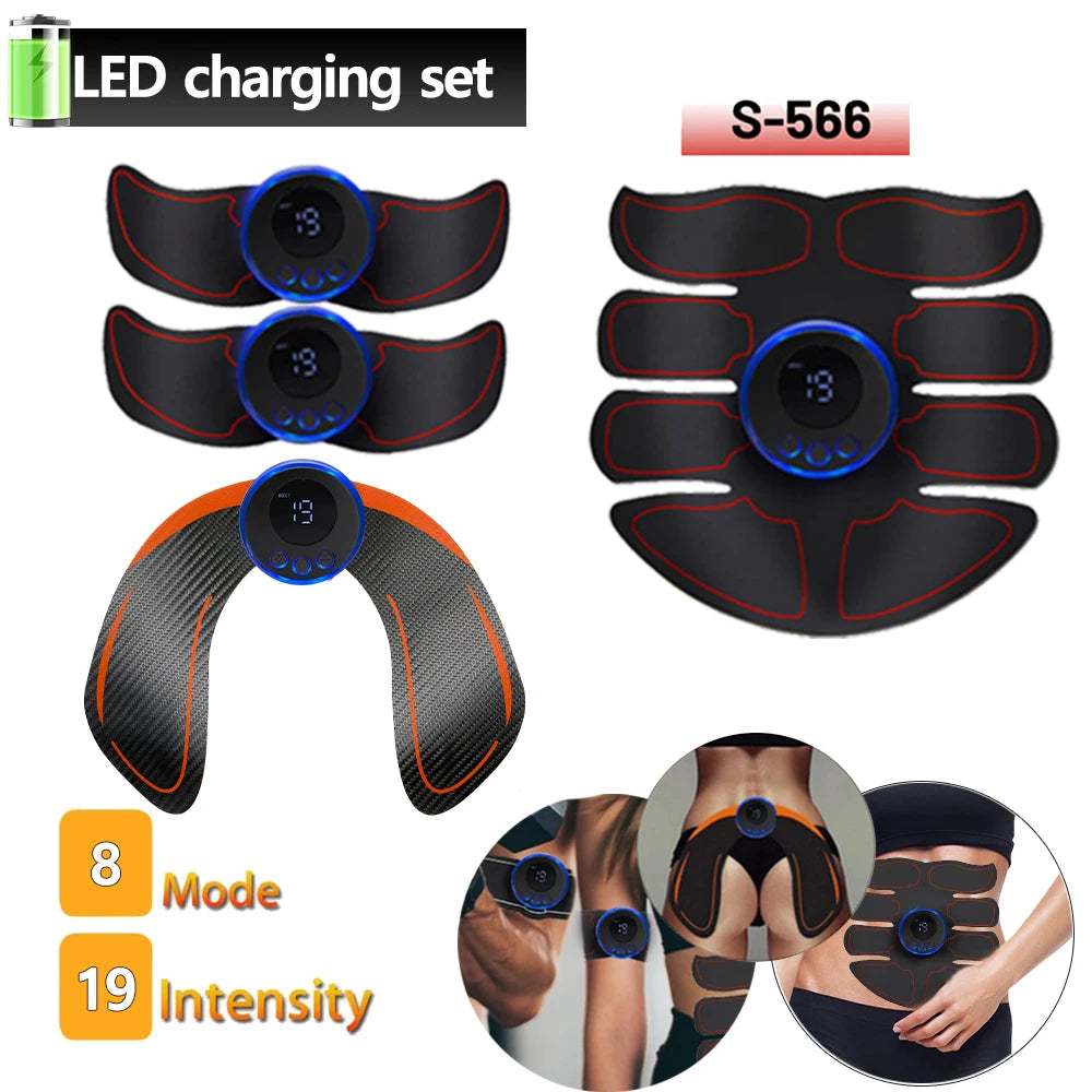 EMS Muskelstimulator – Bauch- & Po-Trainer zur Gewichtsreduktion, Körperformung, Massage & Schmerzlinderung