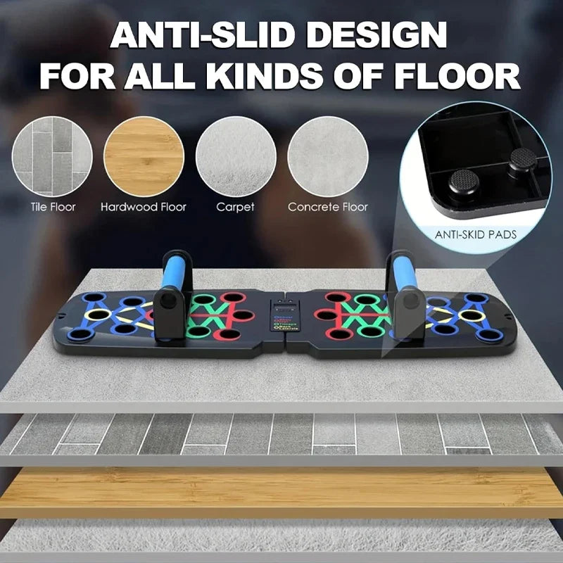 Automatisches Zähl- Push-Up-Board, klappbares Krafttrainingsgerät für Brust, Bauch, Arme und Rücken – Fitnessgerät fürs Heimtraining