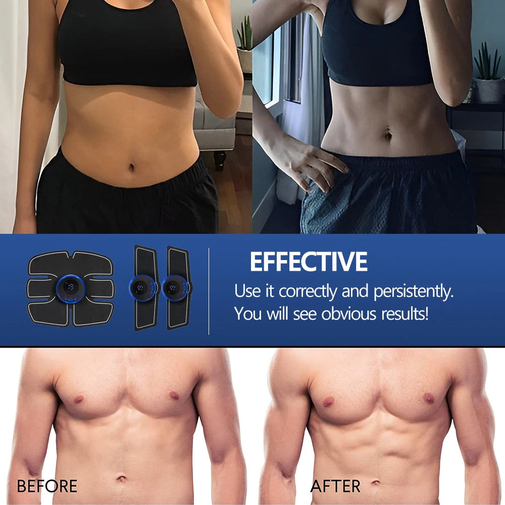 EMS Muskelstimulator – Bauch- & Po-Trainer zur Gewichtsreduktion, Körperformung, Massage & Schmerzlinderung