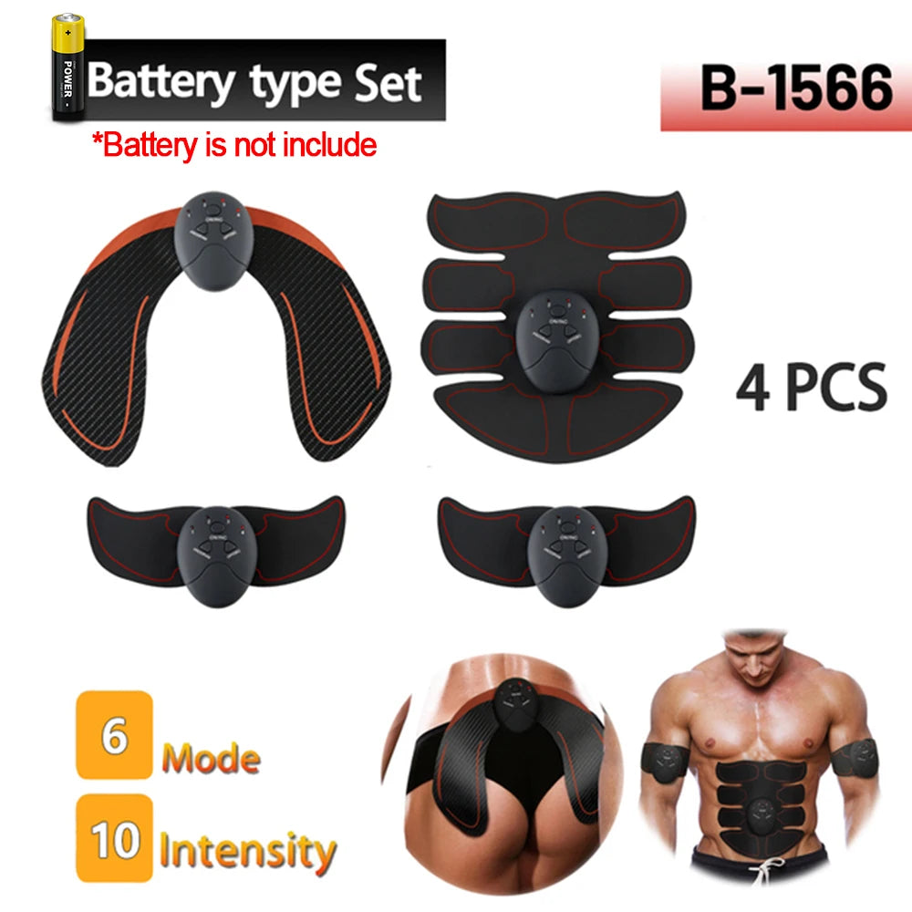 EMS Muskelstimulator – Bauch- & Po-Trainer zur Gewichtsreduktion, Körperformung, Massage & Schmerzlinderung