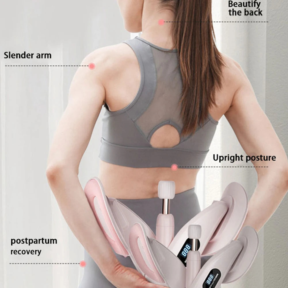 Oberschenkeltrainer und Beckenbodentrainer mit einstellbarem Widerstand und Zähler – Kegel-Übungsgerät zur Muskelstärkung für Frauen, ideal fürs Heimtraining.
