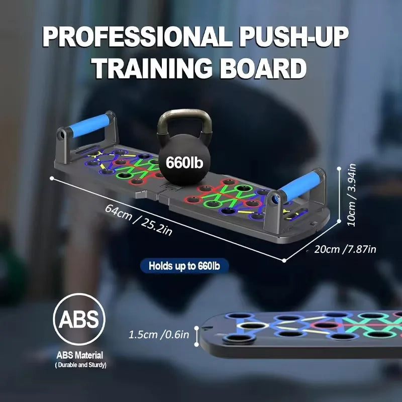Automatisches Zähl- Push-Up-Board, klappbares Krafttrainingsgerät für Brust, Bauch, Arme und Rücken – Fitnessgerät fürs Heimtraining