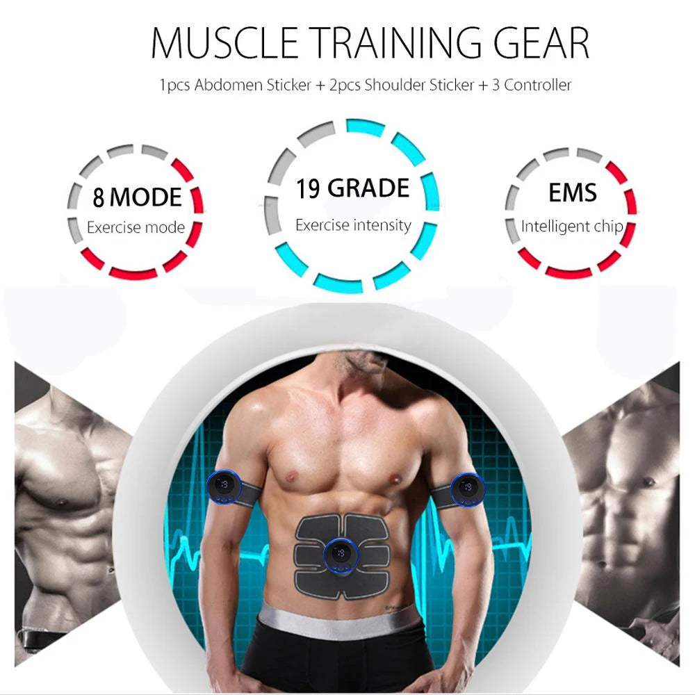 EMS Muskelstimulator – Bauch- & Po-Trainer zur Gewichtsreduktion, Körperformung, Massage & Schmerzlinderung