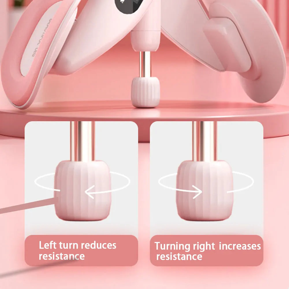 Oberschenkeltrainer und Beckenbodentrainer mit einstellbarem Widerstand und Zähler – Kegel-Übungsgerät zur Muskelstärkung für Frauen, ideal fürs Heimtraining.