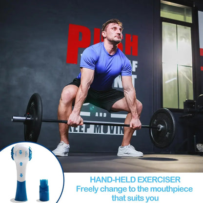 Atemtrainer mit einstellbarem Widerstand – Handgerät zur Lungenvolumen-Erweiterung, für Lauftraining und Bauchmuskelübungen