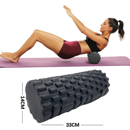 30/33 cm Fitness Schaumstoffrolle – Yoga- und Pilates-Massagerolle aus EPP für Muskeltherapie, Gym- und Heimtraining